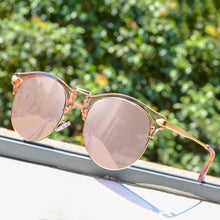 Load image into Gallery viewer, CRIXALIS Round Women Sunglasses  Brand Design Pink Mirror Sun Glasses Female zonnebril dames UV400 Eyewear Ladies