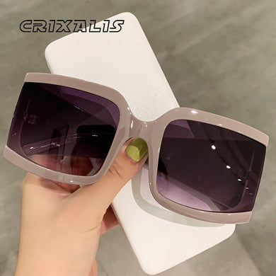 CRIXALIS  Brand Designer Sunglasses Women Oversized Square Sun Glasses Ladies Trend Gradient Vintage Shades Female UV400