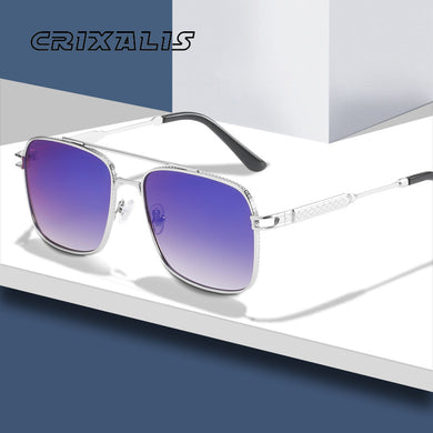 CRIXALIS  Sunglasses For Women Square Metal Vintage  Sun Glasses Men Anti Glare Driving Gradient Shades Female UV400