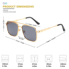 Load image into Gallery viewer, CRIXALIS  Sunglasses For Women Square Metal Vintage  Sun Glasses Men Anti Glare Driving Gradient Shades Female UV400