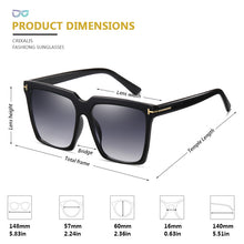 Load image into Gallery viewer, CRIXALIS  Women Sunglasses 2023 Fashoin Square Oversize Decorative Sun glasses Ladies Men UV400 Anti Glare zonnebril heren