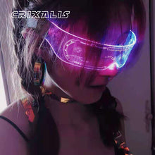 Load image into Gallery viewer, CRIXALIS LED Luminous Glasses Women Wire Neon Light Goggles Eyeglasses Bar Party Eyewear For Halloween Christmas Parties