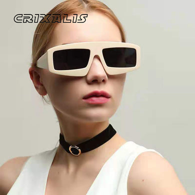 CRIXALIS Oversized Rectangle Design Sunglasses Women Gothic Sun Glasses Ladies Anti Glare Driving Goggles Female UV400