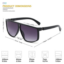 Load image into Gallery viewer, CRIXALIS Oversized Square Sunglasses For Men Brand Anti Glare Driving Sun Glasses Women Flat Top Goggles Male UV400
