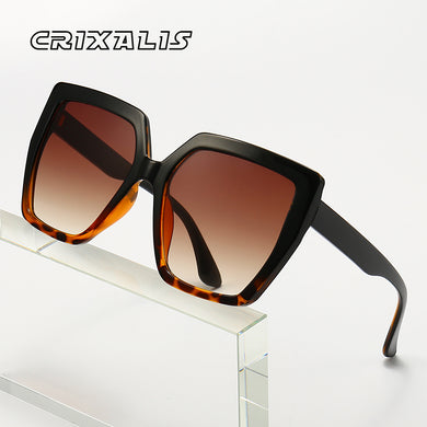 CRIXALIS Oversized Square Sunglasses Women  Brand Designer Sun Glasses Ladies Retro Gradient Shades Female UV400