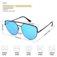 Load image into Gallery viewer, CRIXALIS Pilot Metal Sunglasses Women  Brand Design Pink Mirror Sun Glasses Ladies zonnebril dames UV400 Eyewear Female