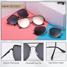 Load image into Gallery viewer, CRIXALIS Pilot Metal Sunglasses Women  Brand Design Pink Mirror Sun Glasses Ladies zonnebril dames UV400 Eyewear Female