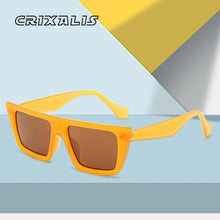 Load image into Gallery viewer, CRIXALIS Rectangle Sunglasses Women 2023 Trend Flat Top Sun Glasses Ladies Retro Shades Female UV400 zonnebril dames