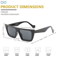 Load image into Gallery viewer, CRIXALIS Rectangle Sunglasses Women 2023 Trend Flat Top Sun Glasses Ladies Retro Shades Female UV400 zonnebril dames
