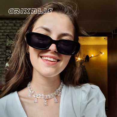 CRIXALIS Rectangle Sunglasses Women Vintage Retro  Brand Designer Sunglasses Ladies Anti Glare Driving Shades Female UV400