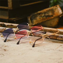 Load image into Gallery viewer, CRIXALIS Rimless Sun Glasses For Women 2023  Brand Designer Square Steampunk Sunglasses Ladies UV400 Shades Men