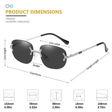 Load image into Gallery viewer, CRIXALIS Rimless Sun Glasses For Women 2023  Brand Designer Square Steampunk Sunglasses Ladies UV400 Shades Men