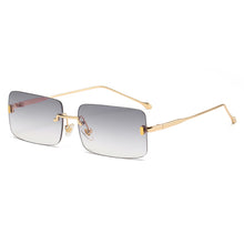 Load image into Gallery viewer, CRIXALIS Rimless Sunglasses For Men Vintage Rectangle Sun Glasses Women 2023 Gradient Alloy Shades Male Female UV400