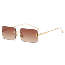 Load image into Gallery viewer, CRIXALIS Rimless Sunglasses For Men Vintage Rectangle Sun Glasses Women 2023 Gradient Alloy Shades Male Female UV400