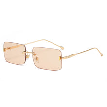 Load image into Gallery viewer, CRIXALIS Rimless Sunglasses For Men Vintage Rectangle Sun Glasses Women 2023 Gradient Alloy Shades Male Female UV400