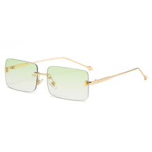 Load image into Gallery viewer, CRIXALIS Rimless Sunglasses For Men Vintage Rectangle Sun Glasses Women 2023 Gradient Alloy Shades Male Female UV400