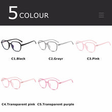 Carica l&#39;immagine nel visualizzatore di Gallery, Round Blue Light Blocking Computer Glasses Women Men Ultralight Fashion Optical Myopia Eyeglasses Frames Female UV400