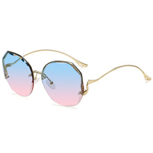 Load image into Gallery viewer, CRIXALIS Round Rimless Sun Glasses Female Decorative Gradient Sunglasses Women Anti Glare Lady lentes de sol mujer UV400