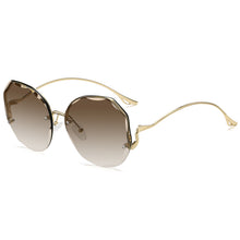 Load image into Gallery viewer, CRIXALIS Round Rimless Sun Glasses Female Decorative Gradient Sunglasses Women Anti Glare Lady lentes de sol mujer UV400