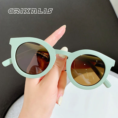 CRIXALIS Round Sunglasses Female  Brand 2023 Trend Women Sun Glasses UV400 Anti-glare Korean Style Shades Ladies