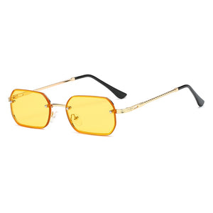 CRIXALIS Small Rectangle Sunglasses For Men Metal Steampunk Sun Glasses Male Anti Glare Shades Women UV400 zonnebril heren