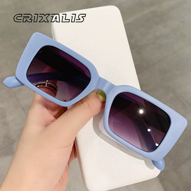 CRIXALIS Small Rectangle Sunglasses For Women 2023 Retro Gradient Sun Glasses Female Vintage Anti Glare Shades Ladies UV400