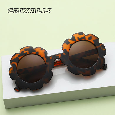 CRIXALIS Sunglasses For Children Round Flower Sun Glasses Girls Boys Baby Shades Eyeglass Petal Eyewear UV400