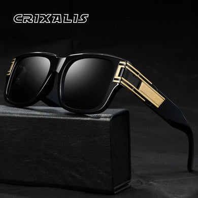 CRIXALIS Vintage Steampunk Sunglasses Men  Brand Designer Oversize Sun Glasses Women Retro Shades UV400 zonnebril dames