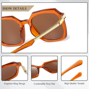 CRIXALIS Vintage Sunglasses Women Spring Hinge Design Anti-Glare Driving Sun Glasses Ladies Square Retro Shades UV400