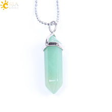 Carica l&#39;immagine nel visualizzatore di Gallery, Real Raw Pink Purple Gem Crystal Necklace Hexagonal Bullet Reiki Chakra Natural Stone Necklace Pendant Women Jewelry E056