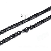 Carica l&#39;immagine nel visualizzatore di Gallery, CUBAN LINK 3 TO 7 MM  STAINLESS STEEL NECKLACE FOR MEN CHOKER JEWELRY