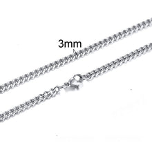 Carica l&#39;immagine nel visualizzatore di Gallery, CUBAN LINK 3 TO 7 MM  STAINLESS STEEL NECKLACE FOR MEN CHOKER JEWELRY