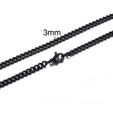Carica l&#39;immagine nel visualizzatore di Gallery, CUBAN LINK 3 TO 7 MM  STAINLESS STEEL NECKLACE FOR MEN CHOKER JEWELRY