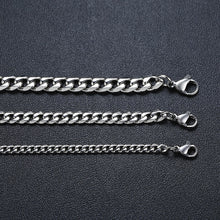 Carica l&#39;immagine nel visualizzatore di Gallery, CUBAN LINK 3 TO 7 MM  STAINLESS STEEL NECKLACE FOR MEN CHOKER JEWELRY