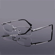 Load image into Gallery viewer, CUBOJUE Wide(147-156mm) Pure Titanium Eyeglasses Men 15.2g Eye Glasses for Men's Diopter/myopia Prescription Spectacles Quality