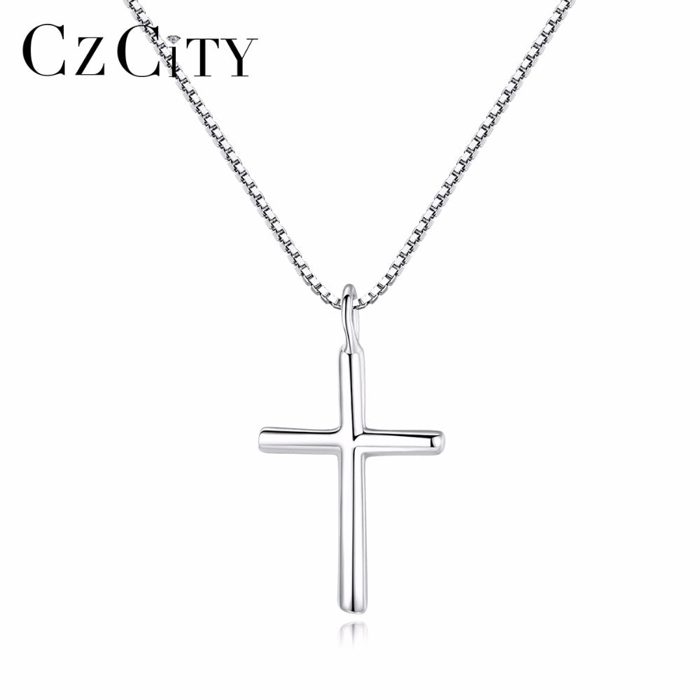 Ciondoli croce classica in argento di marca Collane e pendenti Gioielleria raffinata con pendente croce in argento sterling 925 da donna di alta qualità 