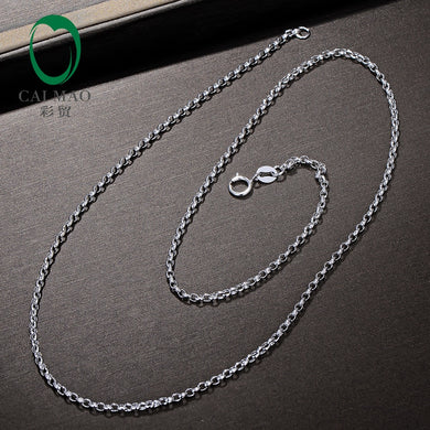 Catena in oro bianco 18kt da 18 circa 45 cm Collana con amore. Il miglior regalo per le donne e gli uomini 