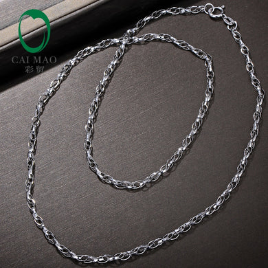 Ladies 18k White Gold Chain 18 About 45cm Necklace love Best Gift For women AU750