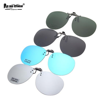 Can Be Flip Up Clip-on Sunglasses 4 Color Round Glasses Clip Sunglasses Polarized Sun Glasses Install on Existing Glasses