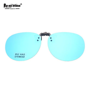 Can Be Flip Up Clip-on Sunglasses 4 Color Round Glasses Clip Sunglasses Polarized Sun Glasses Install on Existing Glasses