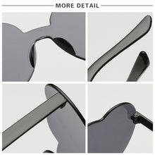 Load image into Gallery viewer, Candy Color Heart-shaped Frameless Woman Sunglasses Dazzling Color Transparent Polarized Lens Trend Personality Girl Sunglasses