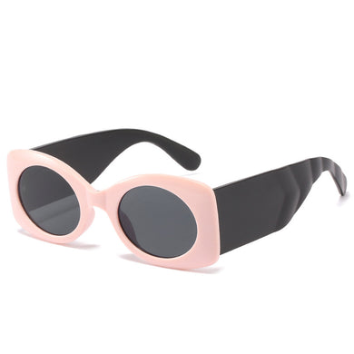 Candy Color Round Sunglasses For Women Blue Pink Wide Leg Vintage Gradient  Sun Glasses Female Small Eyewear Uv400