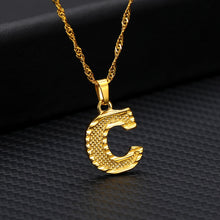 Carica l&#39;immagine nel visualizzatore di Gallery, Capital Letter Initial Necklace For Women Stainless Steel Gold A-Z Alphabet Pendant Necklace Jewelry Christmas Gift Bijoux Femme