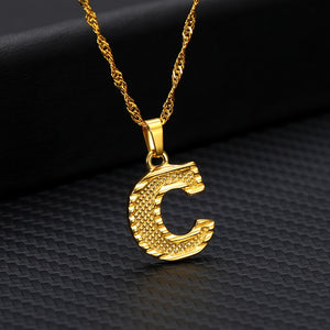 Capital Letter Initial Necklace For Women Stainless Steel Gold A-Z Alphabet Pendant Necklace Jewelry Christmas Gift Bijoux Femme