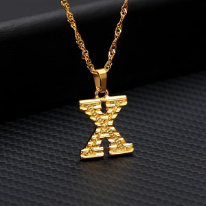Capital Letter Initial Necklace For Women Stainless Steel Gold A-Z Alphabet Pendant Necklace Jewelry Christmas Gift Bijoux Femme
