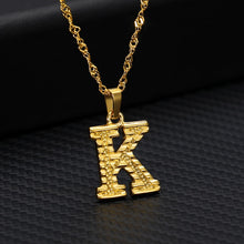 Carica l&#39;immagine nel visualizzatore di Gallery, Capital Letter Initial Necklace For Women Stainless Steel Gold A-Z Alphabet Pendant Necklace Jewelry Christmas Gift Bijoux Femme