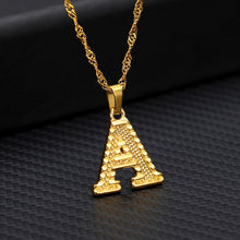 Carica l&#39;immagine nel visualizzatore di Gallery, Capital Letter Initial Necklace For Women Stainless Steel Gold A-Z Alphabet Pendant Necklace Jewelry Christmas Gift Bijoux Femme