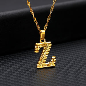 Capital Letter Initial Necklace For Women Stainless Steel Gold A-Z Alphabet Pendant Necklace Jewelry Christmas Gift Bijoux Femme
