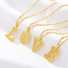 Carica l&#39;immagine nel visualizzatore di Gallery, Capital Letter Initial Necklace For Women Stainless Steel Gold A-Z Alphabet Pendant Necklace Jewelry Christmas Gift Bijoux Femme