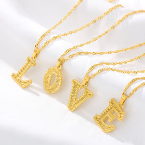 Capital Letter Initial Necklace For Women Stainless Steel Gold A-Z Alphabet Pendant Necklace Jewelry Christmas Gift Bijoux Femme
